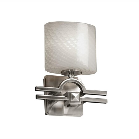 Justice Design Group FSN-8501-10-WEVE-MBLK Fusion Argyle 1 Light